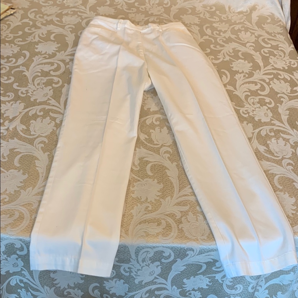 Brooks Brothers White Dress Pants with Straight Leg